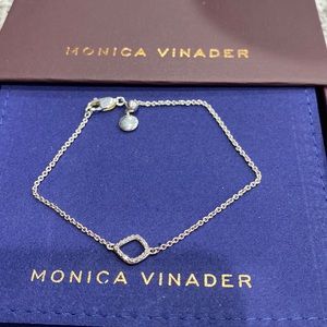 Monica Vinader NWOT Riva Kite adjustable Diamond Bracelet
